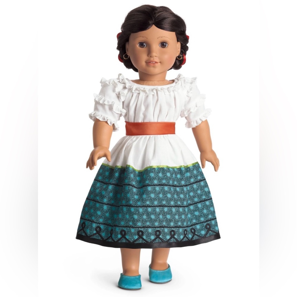 NIB VTG American Girl Josefina Birthday Dress, Shoes, Sash & Box 1999